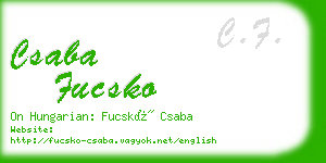 csaba fucsko business card